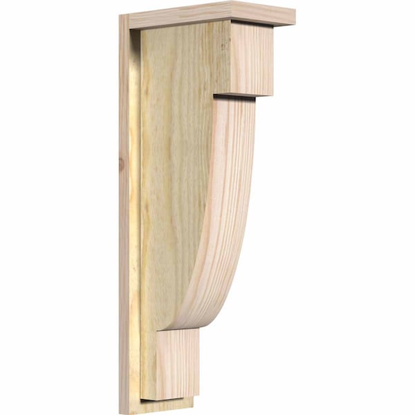 Ekena Millwork Alpine Rough Sawn Corbel w/Backplate, Douglas Fir, 6"W x 10"D x 26"H COR06X10X26ALP01RDF - main